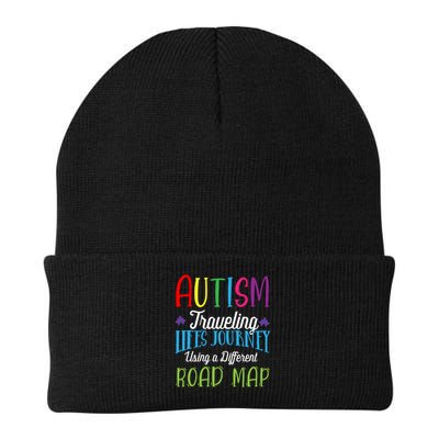 Autism Traveling Life's Journey Using A Different Road Map Gift Beanie