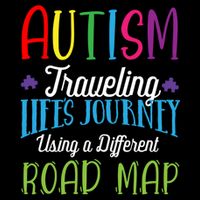 Autism Traveling Life's Journey Using A Different Road Map Gift 16 in Basic Backpack