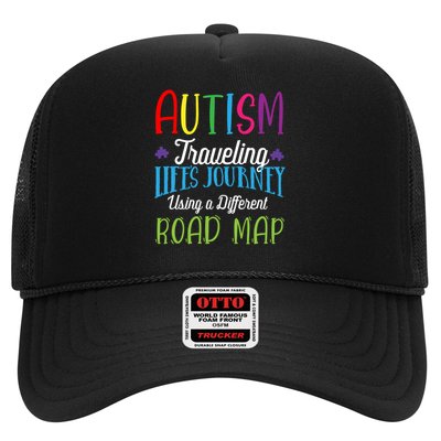 Autism Traveling Life's Journey Using A Different Road Map Gift Trucker Hat