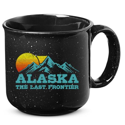 Alaska The Last Frontier Vintage Mountains Sunset Souvenir 15oz Campfire Ceramic Mug