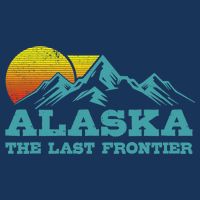 Alaska The Last Frontier Vintage Mountains Sunset Souvenir Cooling Performance Crew T-Shirt