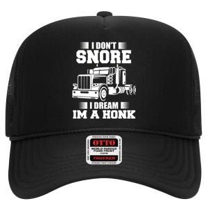 Awesome Trucker Lorry 18 Wheeler Highway Truck Driver CDL Trailer High Crown Mesh Back Trucker Hat