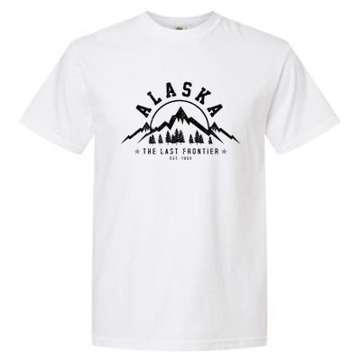 Alaska The Last Frontier Est. 1959 Mountains Nature Garment-Dyed Heavyweight T-Shirt