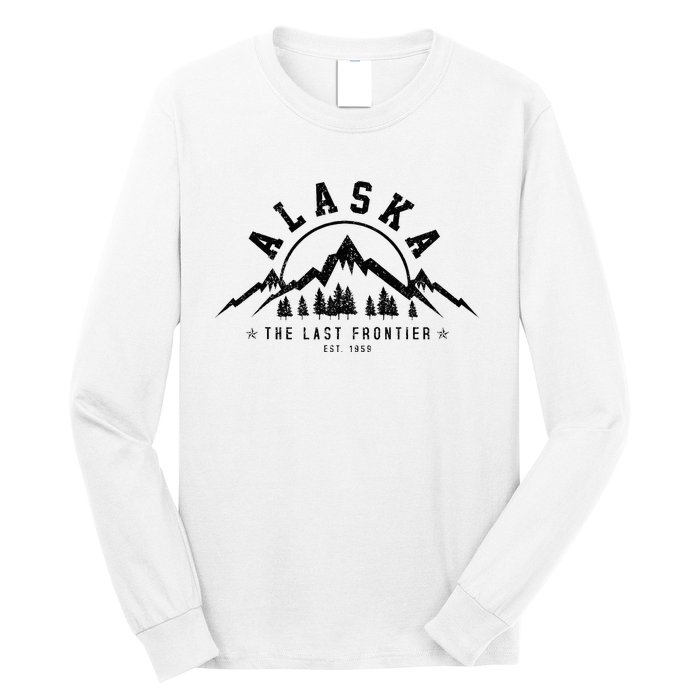 Alaska The Last Frontier Est. 1959 Mountains Nature Long Sleeve Shirt