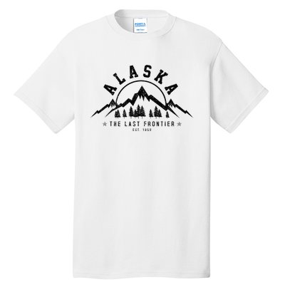 Alaska The Last Frontier Est. 1959 Mountains Nature Tall T-Shirt