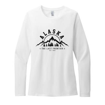 Alaska The Last Frontier Est. 1959 Mountains Nature Womens CVC Long Sleeve Shirt