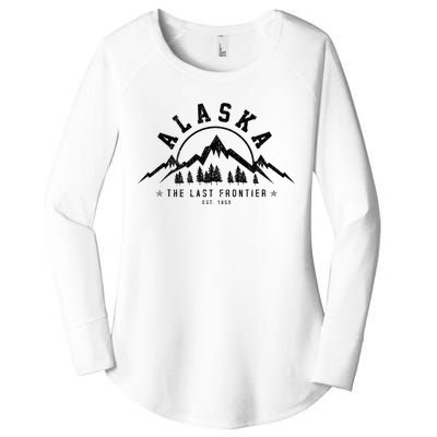 Alaska The Last Frontier Est. 1959 Mountains Nature Women's Perfect Tri Tunic Long Sleeve Shirt