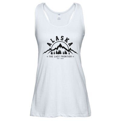 Alaska The Last Frontier Est. 1959 Mountains Nature Ladies Essential Flowy Tank