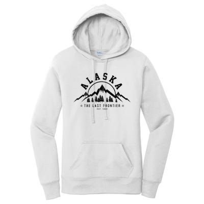 Alaska The Last Frontier Est. 1959 Mountains Nature Women's Pullover Hoodie