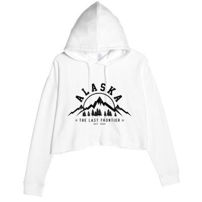 Alaska The Last Frontier Est. 1959 Mountains Nature Crop Fleece Hoodie