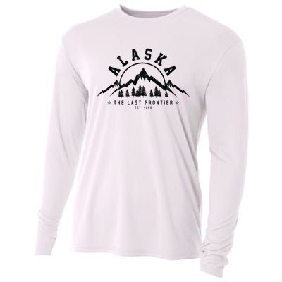 Alaska The Last Frontier Est. 1959 Mountains Nature Cooling Performance Long Sleeve Crew