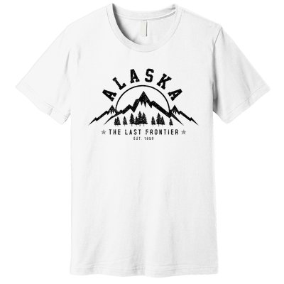 Alaska The Last Frontier Est. 1959 Mountains Nature Premium T-Shirt