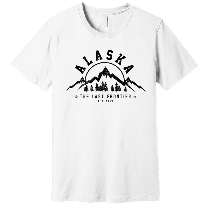 Alaska The Last Frontier Est. 1959 Mountains Nature Premium T-Shirt