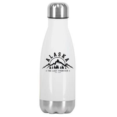 Alaska The Last Frontier Est. 1959 Mountains Nature Stainless Steel Insulated Water Bottle