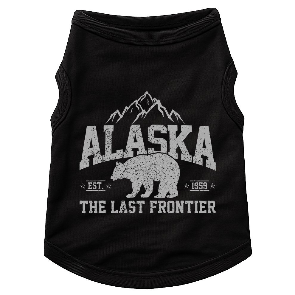 Alaska The Last Frontier Est 1959 Grizzly Bear Mountains Doggie Tank