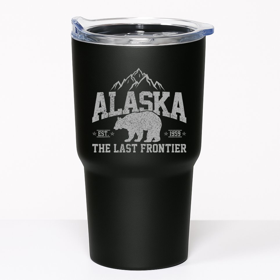 Alaska The Last Frontier Est 1959 Grizzly Bear Mountains Tumbler