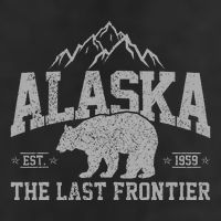 Alaska The Last Frontier Est 1959 Grizzly Bear Mountains Golf Towel