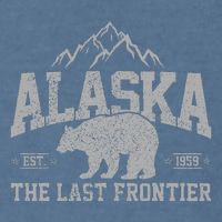 Alaska The Last Frontier Est 1959 Grizzly Bear Mountains Garment-Dyed Sweatshirt