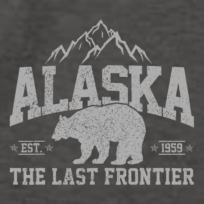 Alaska The Last Frontier Est 1959 Grizzly Bear Mountains Vector Backpack