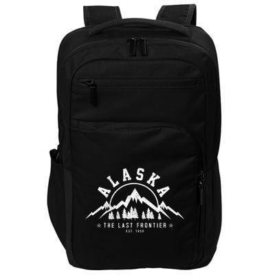 Alaska The Last Frontier Est. 1959 Mountains Nature Gift Impact Tech Backpack