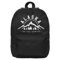 Alaska The Last Frontier Est. 1959 Mountains Nature Gift 16 in Basic Backpack