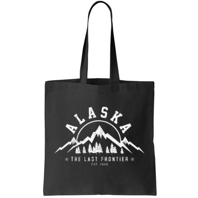 Alaska The Last Frontier Est. 1959 Mountains Nature Gift Tote Bag