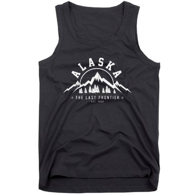 Alaska The Last Frontier Est. 1959 Mountains Nature Gift Tank Top