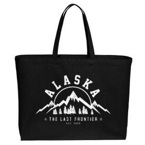 Alaska The Last Frontier Est. 1959 Mountains Nature Gift Cotton Canvas Jumbo Tote