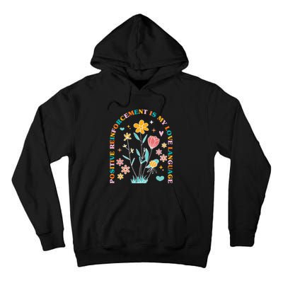 Aba Therapist Love Language Behavior Analyst Rbt Floral Tall Hoodie