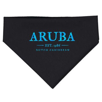 Aruba Throwback Letter Souvenir USA-Made Doggie Bandana