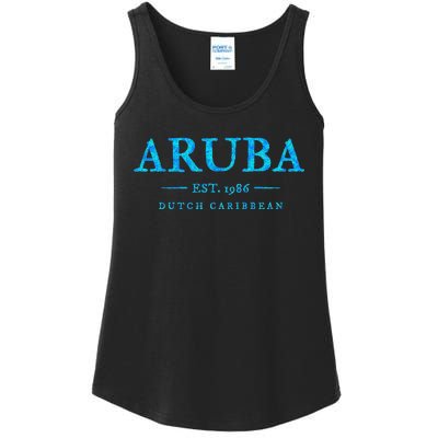 Aruba Throwback Letter Souvenir Ladies Essential Tank