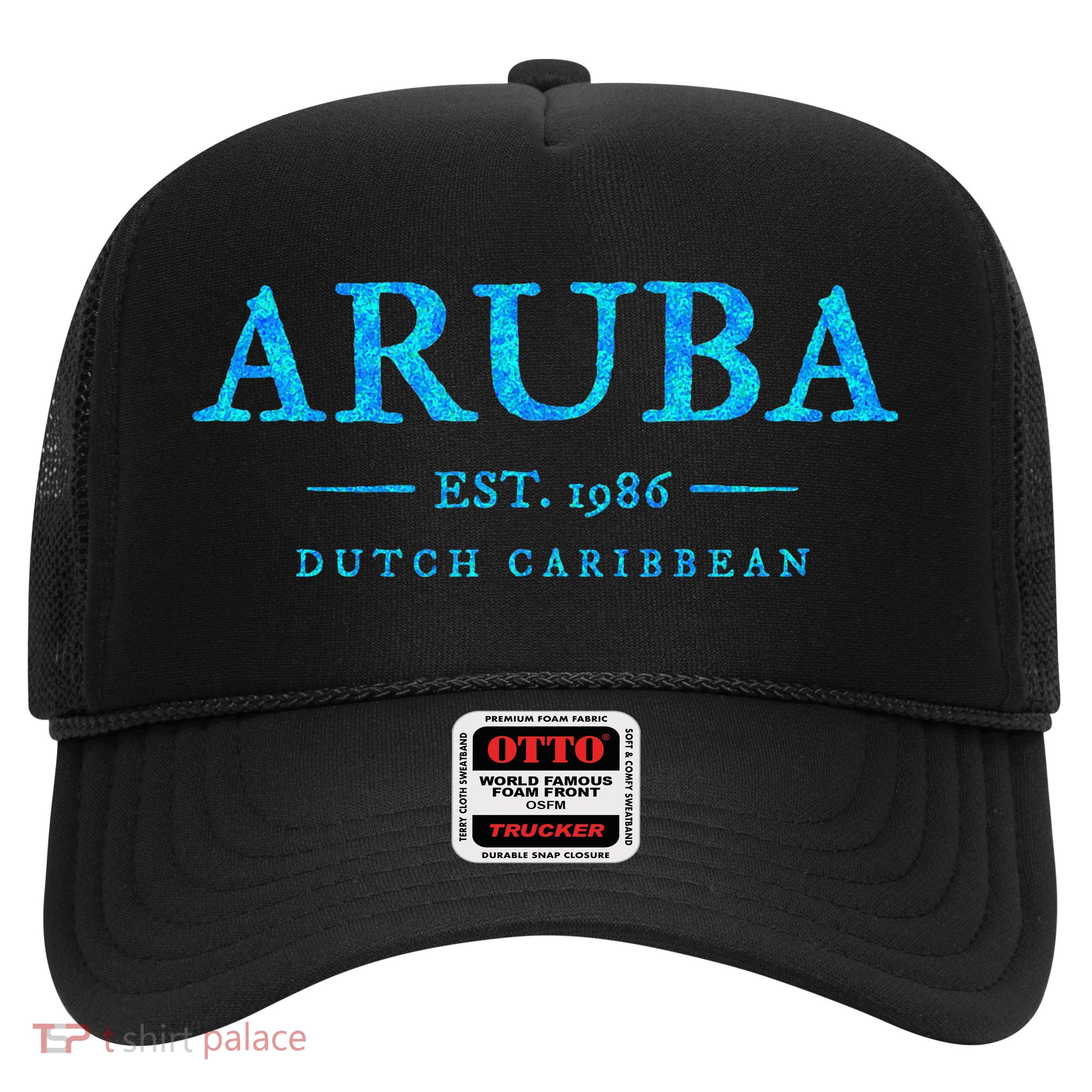 Aruba Throwback Letter Souvenir Trucker Hat