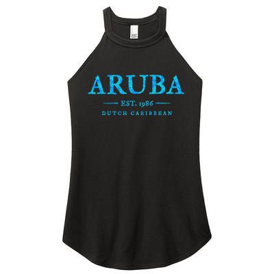 Aruba Throwback Letter Souvenir Women's Perfect Tri Rocker Tank