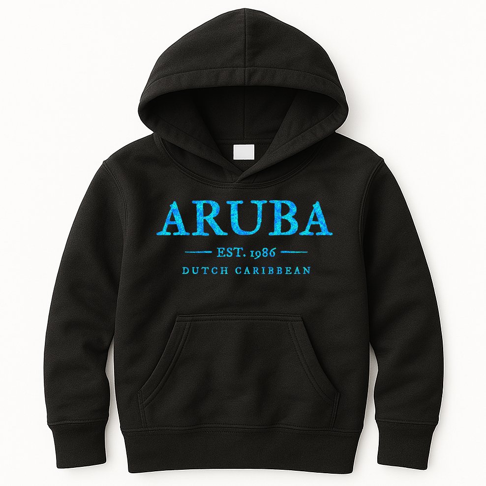 Aruba Throwback Letter Souvenir Kids Hoodie
