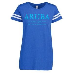 Aruba Throwback Letter Souvenir Enza Ladies Jersey Football T-Shirt