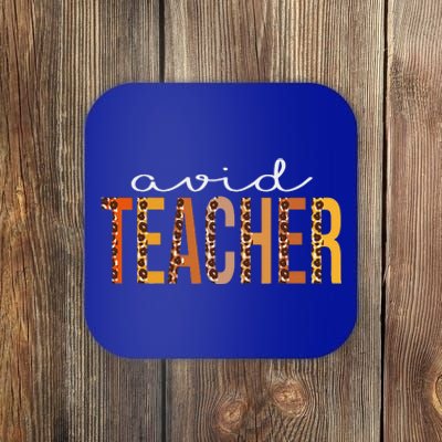 Avid Teacher Leopard Squad Cute Fall Autumn Thanksgiving Coaster