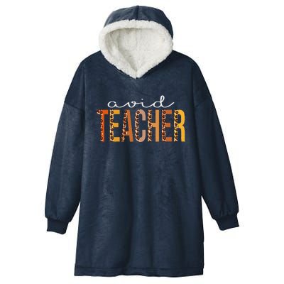 Avid Teacher Leopard Squad Cute Fall Autumn Thanksgiving Hooded Wearable Blanket