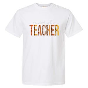 Avid Teacher Leopard Squad Cute Fall Autumn Thanksgiving Garment-Dyed Heavyweight T-Shirt