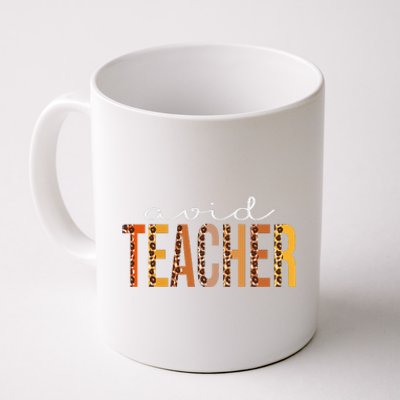 Avid Teacher Leopard Squad Cute Fall Autumn Thanksgiving Coffee Mug