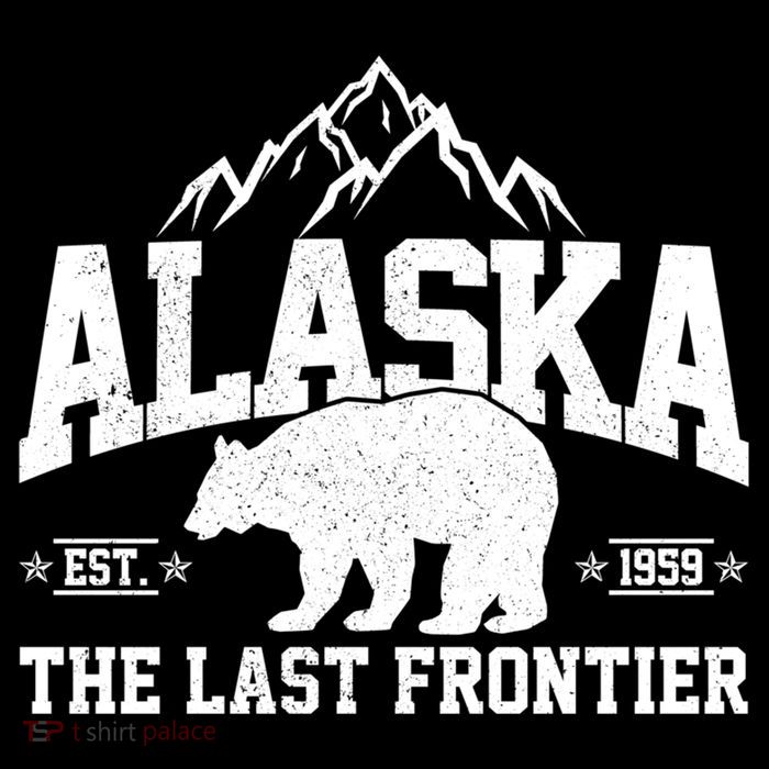 Alaska The Last Frontier EST 1959 Grizzly Bear Mountains Flexfit Unipanel Trucker Cap