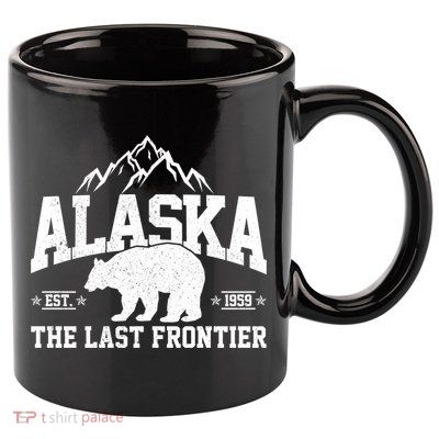 Alaska The Last Frontier EST 1959 Grizzly Bear Mountains 11oz C Handle Ceramic Mug