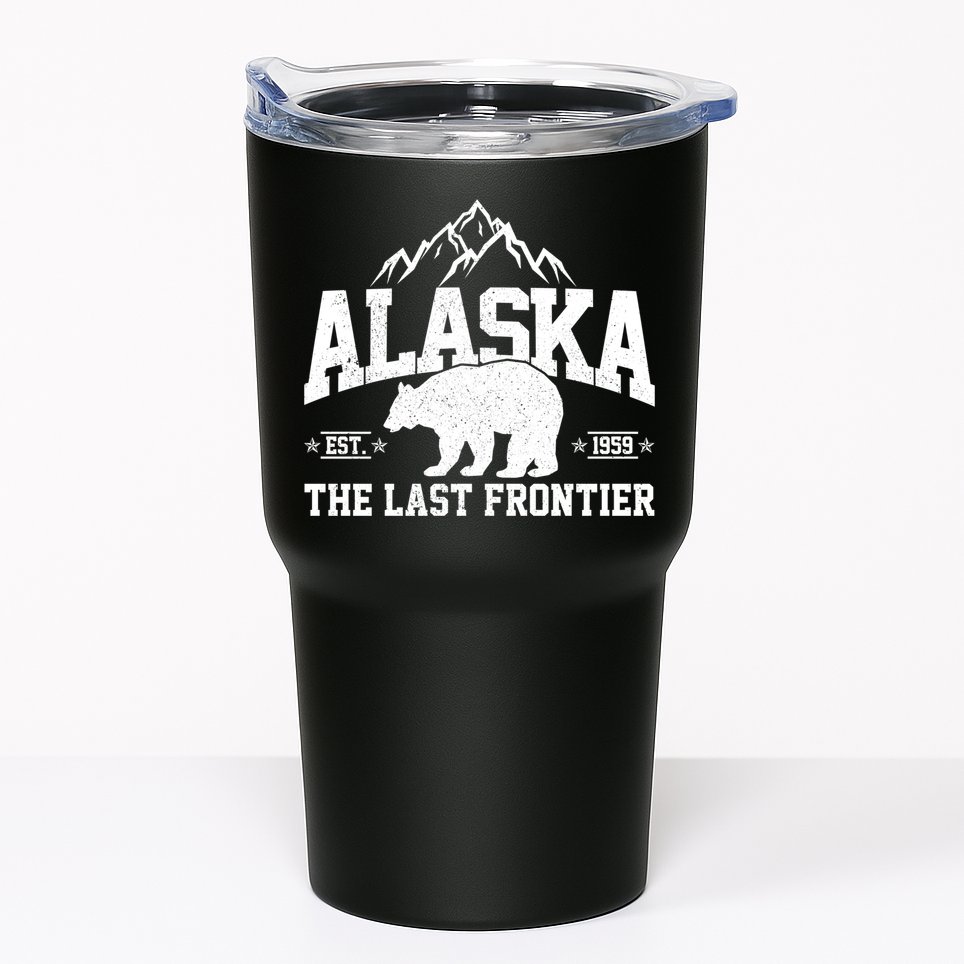 Alaska The Last Frontier EST 1959 Grizzly Bear Mountains Tumbler