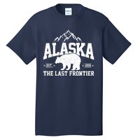 Alaska The Last Frontier EST 1959 Grizzly Bear Mountains Tall T-Shirt