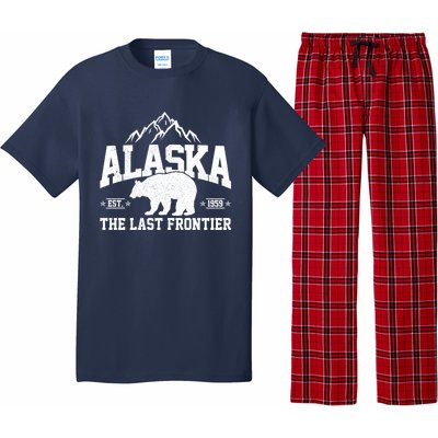 Alaska The Last Frontier EST 1959 Grizzly Bear Mountains Pajama Set