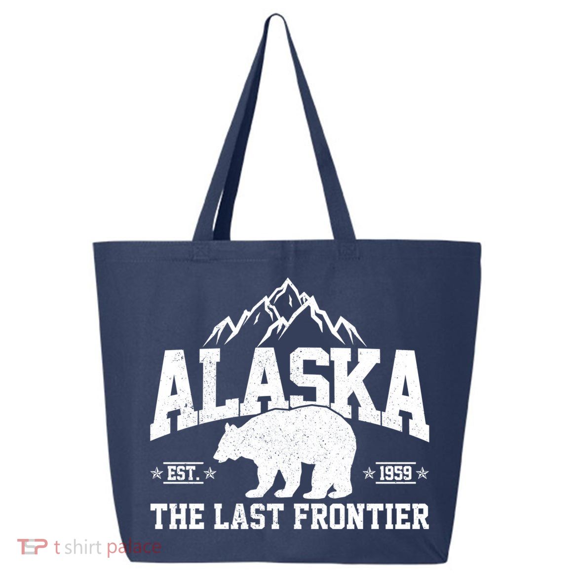 Alaska The Last Frontier EST 1959 Grizzly Bear Mountains 25L Jumbo Tote