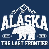 Alaska The Last Frontier EST 1959 Grizzly Bear Mountains Women's Crop Top Tee