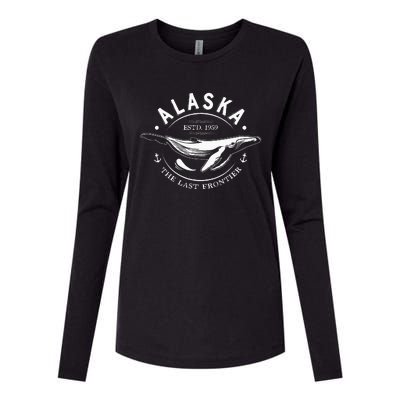 Alaska The Last Frontier Whale Home Cruise Womens Cotton Relaxed Long Sleeve T-Shirt