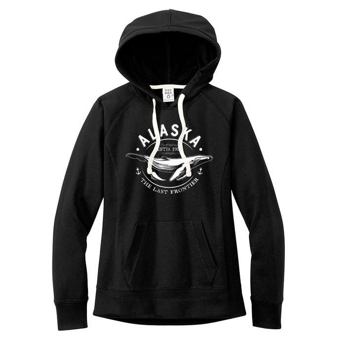 Alaska The Last Frontier Whale Home Cruise Women's Fleece Hoodie