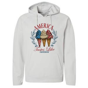 America Tastes Like Freedom America Performance Fleece Hoodie