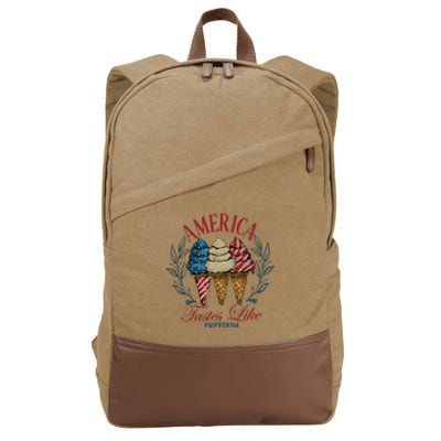 America Tastes Like Freedom America Cotton Canvas Backpack